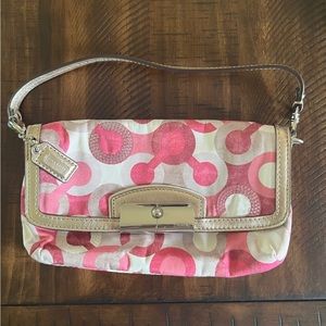 coach pink sequin handbag